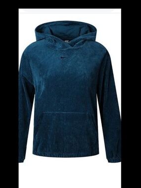 Nike Teal Corduroy Pullover Hoodie - Velour